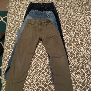 3 pair jeans with adjustable waist  size 12